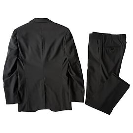 Yves Saint Laurent Black wool canvas suit Black