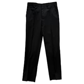 Yves Saint Laurent-Black wool canvas suit-Black