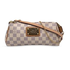 Louis Vuitton-Damier Azur Canvas Pochette Eva Shoulder Bag-Beige