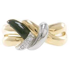& Other Stories 18k Gold & Platinum Diamond Nephrite Ring Golden