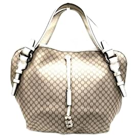 Céline-Macadam Canvas Handbag-Beige