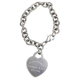 Tiffany & Co Bracciale Return To Tiffany in argento con catena e targhetta a cuore Argento