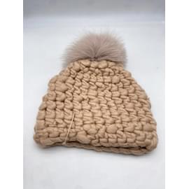 Autre Marque-NON SIGNE / UNSIGNED  Hats T.International M Wool-Beige