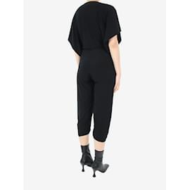 Norma Kamali-Black short-sleeved elastic jumpsuit - size XS-Black