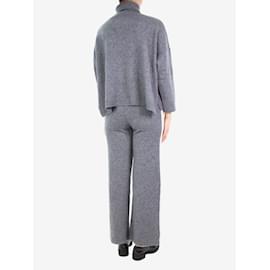 Autre Marque-Grey cashmere trousers and roll-neck jumper set - size S-Grey