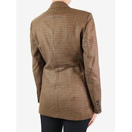 Etro-Brown double-breasted wool blazer - size IT 42-Brown