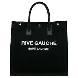 Saint Laurent-Saint Laurent Black Rive Gauche North South Tote-Black