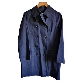 Trench coat de algodão azul Carolina Herrera Azul