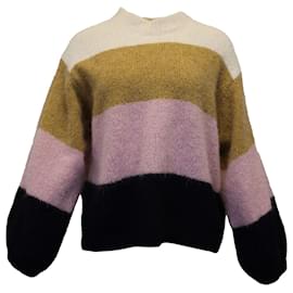 Acne-Acne Studios Kazia Oversized Striped Knitted Sweater In Multicolor Acrylic-Other,Python print