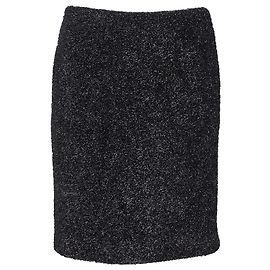Simone Rocha Metallic-Strick-Minirock aus schwarzer recycelter Wolle Schwarz