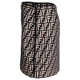 Fendi-Fendi Velvet FF Logo Mini Skirt in Multicolor Viscose-Multiple colors