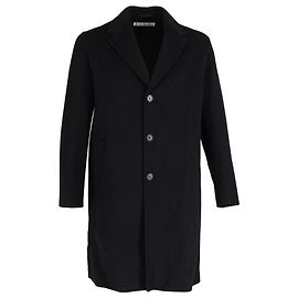 Abrigo de botonadura sencilla Chad de lana negra de Acne Studios Negro