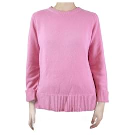 Crimson-Pink crewneck cashmere jumper - size M-Pink