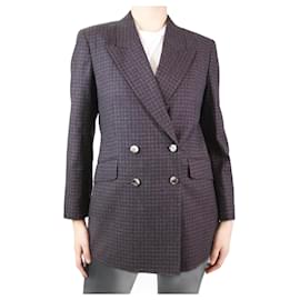 Gabriela Hearst-Brown double-breasted check blazer - size IT 44-Brown