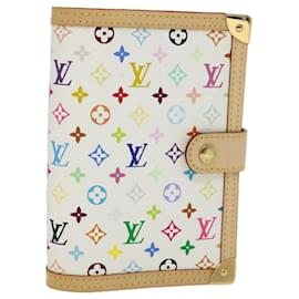 Louis Vuitton-LOUIS VUITTON Multicolor Agenda PM Day Planner Capa Branco R21074 Autenticação de LV 52873NO-Branco