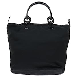 Prada-PRADA Hand Bag Nylon Black Auth bs7866-Black