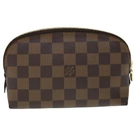 Louis Vuitton-LOUIS VUITTON Damier Ebene Pochette Cosmetic PM Pouch N47516 LV Auth 52825-Other