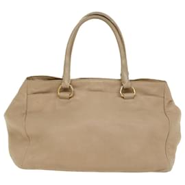 Prada-PRADA Bandolera Cuero Beige Auth bs8119-Beige