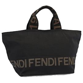 Fendi-FENDI Hand Bag Nylon Black Auth bs7932-Black