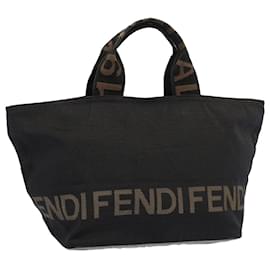Fendi-FENDI Sac à Main Nylon Noir Auth bs7932-Noir