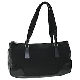 Prada-PRADA Shoulder Bag Nylon Black Auth bs8020-Black