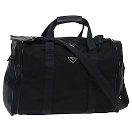 Prada-PRADA Boston Bag Nylon 2way Black Auth bs7810-Black