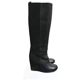 Céline-CELINE  Boots T.eu 37.5 leather-Black