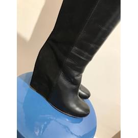 Céline-CELINE  Boots T.eu 37.5 leather-Black