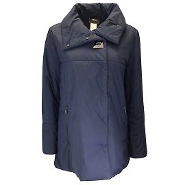 Akris Navy Blue Nylon A-Line Puffer Jacket Blue