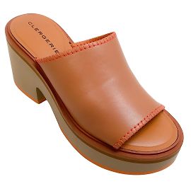Robert Clergerie Logan Brown Leather Cessy Platform Mules Brown