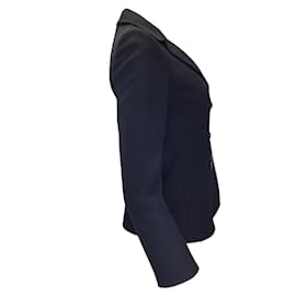 Dolce & Gabbana-Dolce & Gabbana Black lined Breasted Wool Blazer-Black