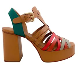 See by Chloé-See by Chloe Sierra Multi Caged Plateausandalen-Braun