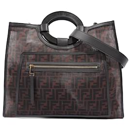 Fendi-Fendi Runaway Tote Zucca Mesh Monogramme Grand-Noir