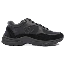 Chanel-Chanel CC Runner Black Suede EU 36 Uk 3-Black