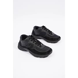 Chanel-Chanel CC Runner Black Suede EU 36 Uk 3-Black