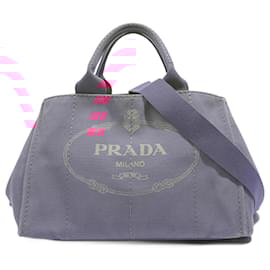 Prada-Prada Canapa Tote Pink Canvas-Pink