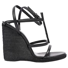 Saint Laurent-Saint Laurent Cassandra Black Leather EU 37 Uk 4-Black