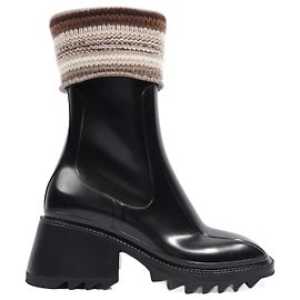 Chloé Chloe Betty Boots Black / Brown Rubber EU 41 Uk 8 Black