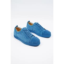 Christian Louboutin-Christian Louboutin Louis Junior Spikes Blue Suede EU 40 Uk 6-Blue