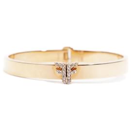 Fendi-Fendi FF Bangle Gold Base Metal Small-Golden