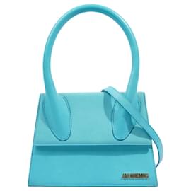 Jacquemus-Jacquemus Le Chiquito Le Grand Blue Leather-Blue