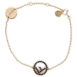Fendi-Fendi F is Fendi Bracelet Gold / Black Base Metal-Black
