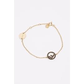 Fendi-Fendi F is Fendi Bracelet Gold / Black Base Metal-Black