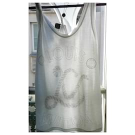 Louis Vuitton-LOUIS VUITTON Camiseta sin mangas blanca Nuevo TXL-Blanco