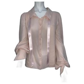 Top Chanel de seda rosa Rosa