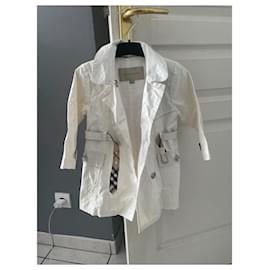 Burberry-Manteaux fille-Blanc