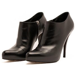 Christian Dior Dior black leather heeled ankle boots Black