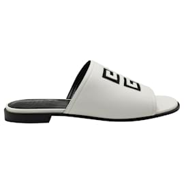 Givenchy 4G Flat Mule Sandals White
