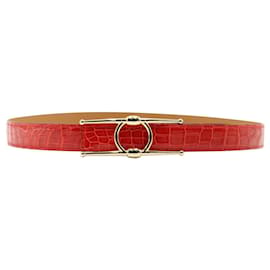 Hermès-Belt in Geranium Porosus -Red
