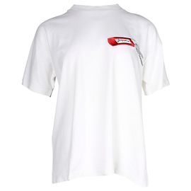 Jacquemus Camiseta Branca com Chaveiro Bordado Branco